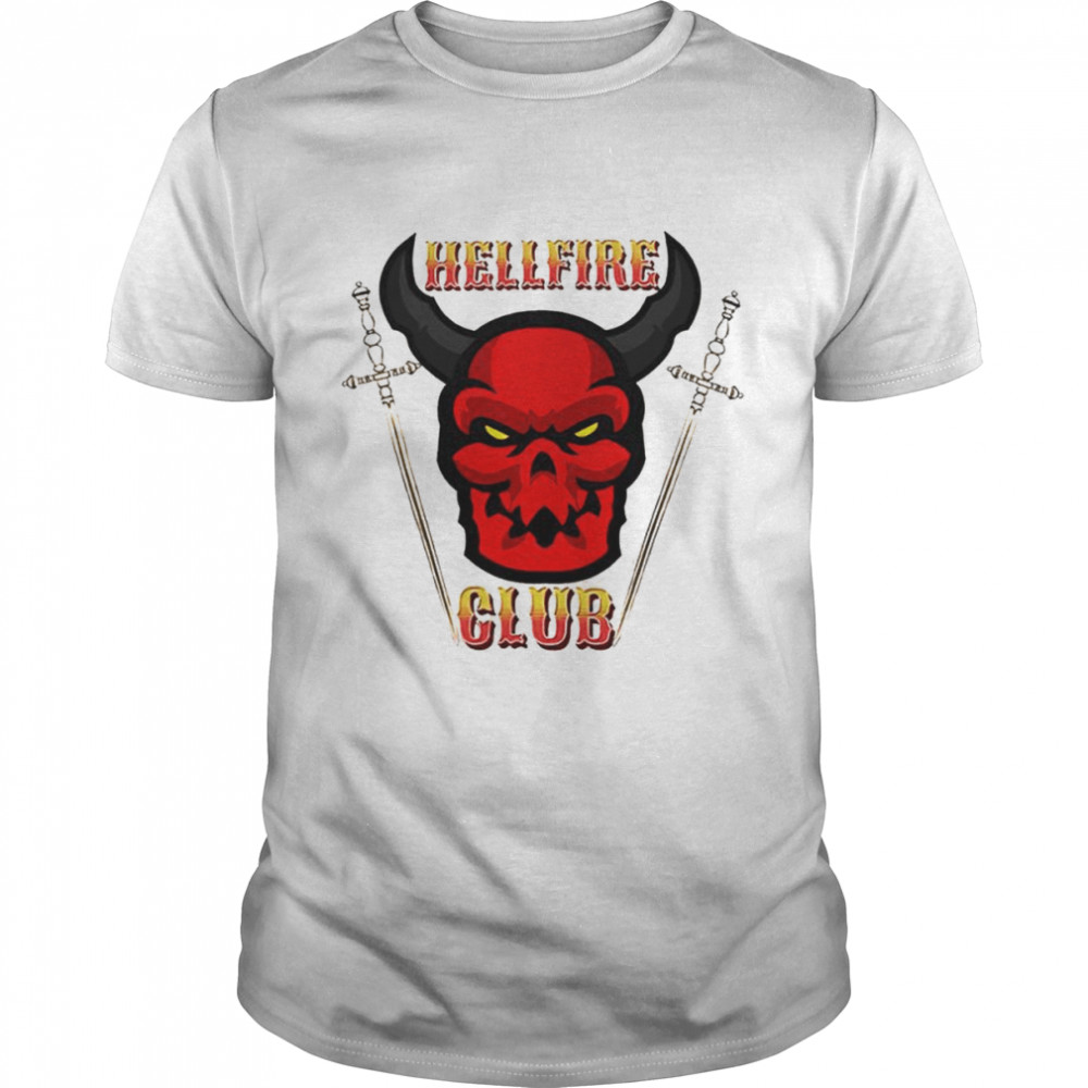 Hellfire Club classic red devil skull shirt Classic Men's T-shirt