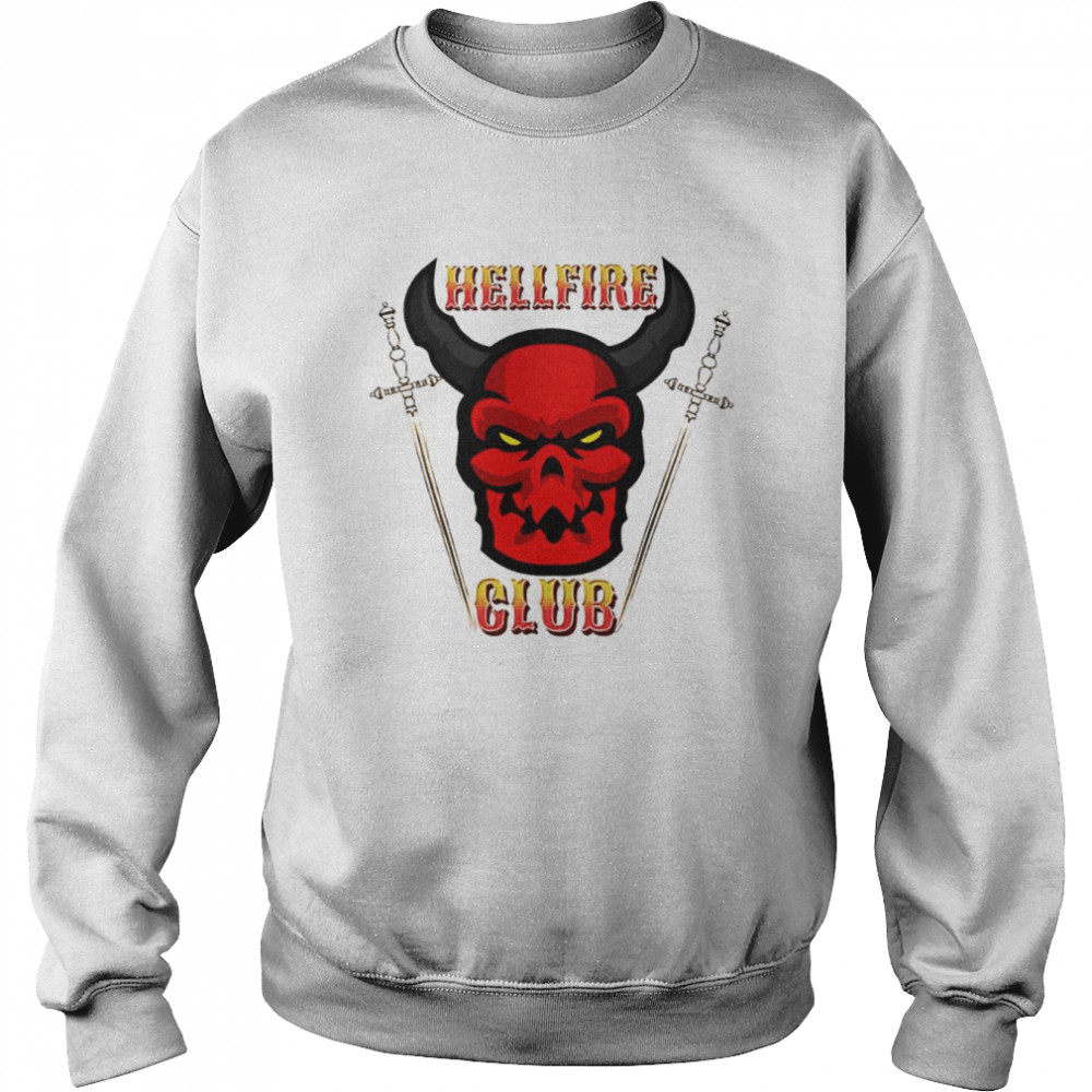 Hellfire Club classic red devil skull shirt Unisex Sweatshirt