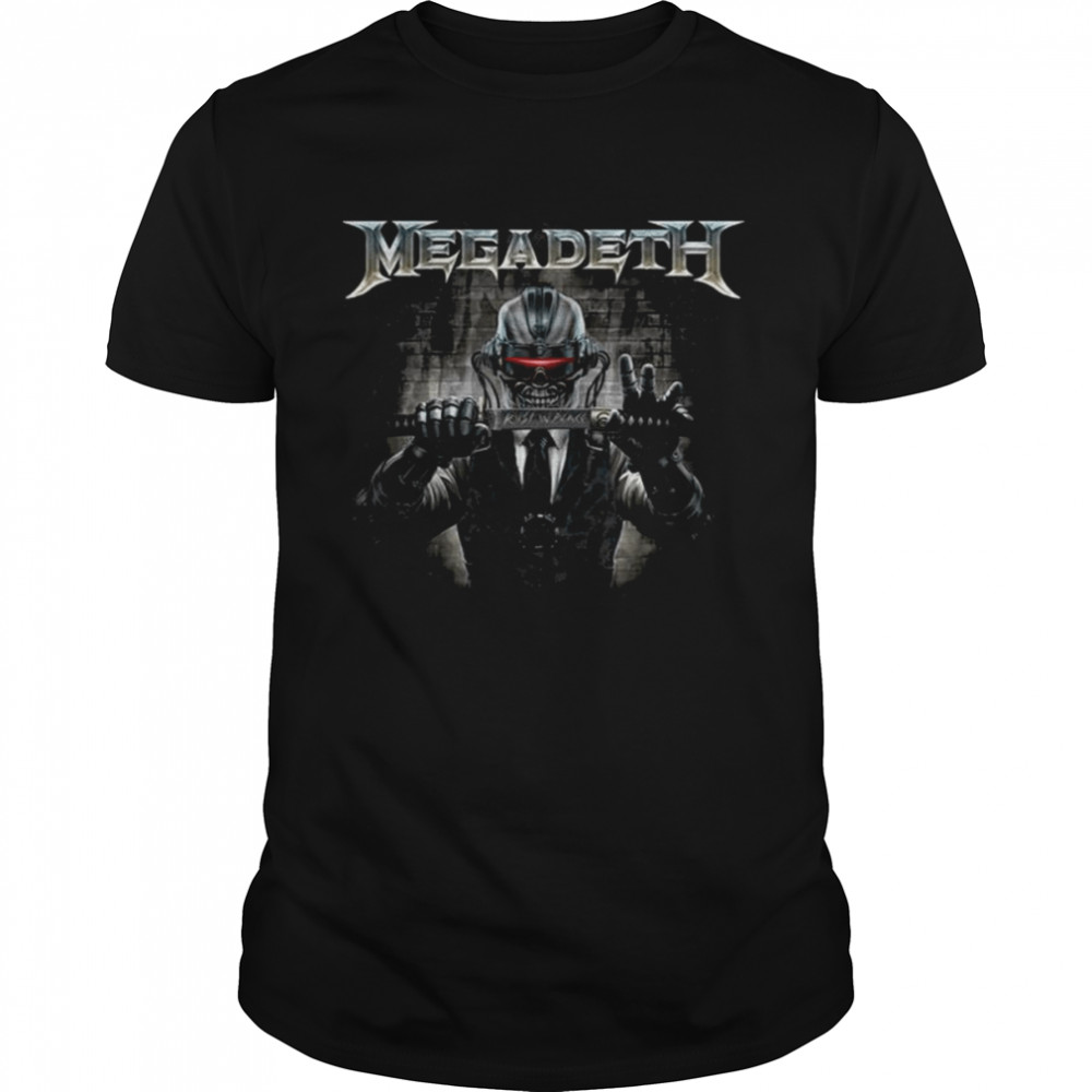 Robot Skull With Sword Megadeth Music Band Unisex T- Classic Men's T-shirt