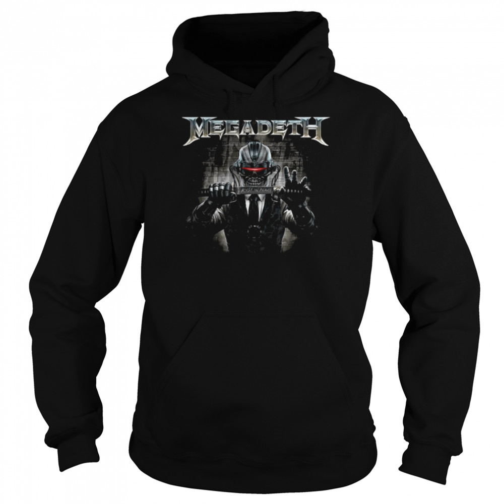 Robot Skull With Sword Megadeth Music Band Unisex T- Unisex Hoodie