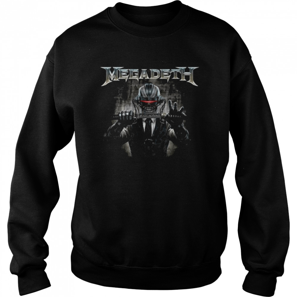 Robot Skull With Sword Megadeth Music Band Unisex T- Unisex Sweatshirt