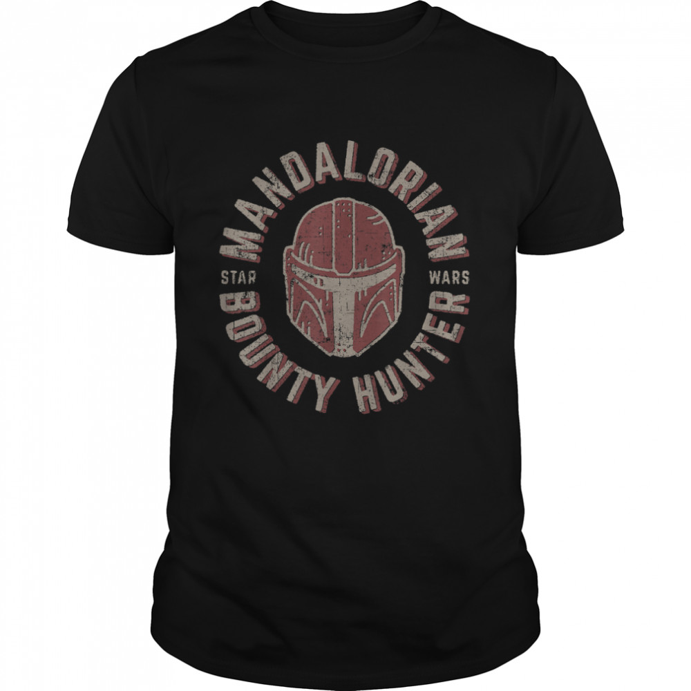 Star Wars The Mandalorian Bounty Hunter Wrap Around Logo T- Classic Men's T-shirt