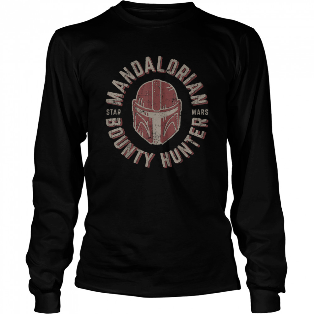 Star Wars The Mandalorian Bounty Hunter Wrap Around Logo T- Long Sleeved T-shirt