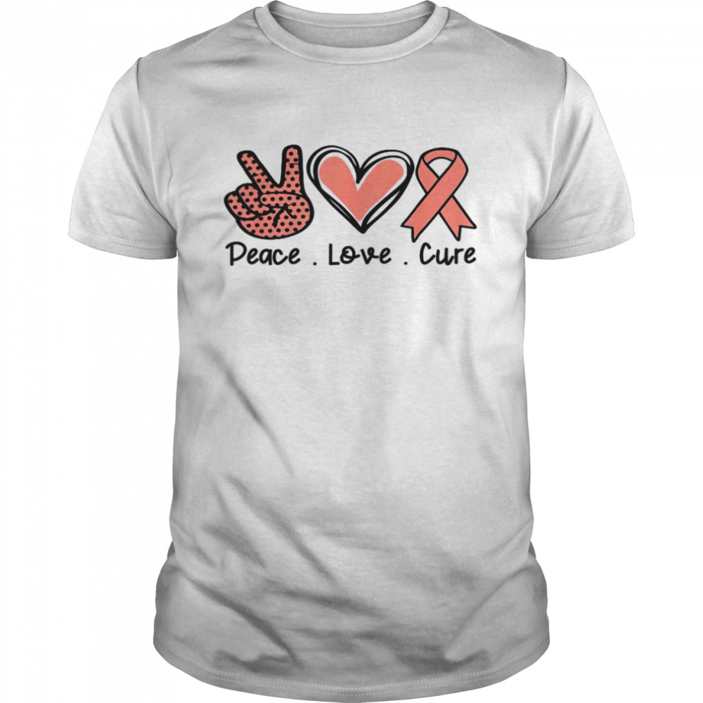 National HIV Testing Day Ribbon Peace Love Cure Faith  Classic Men's T-shirt