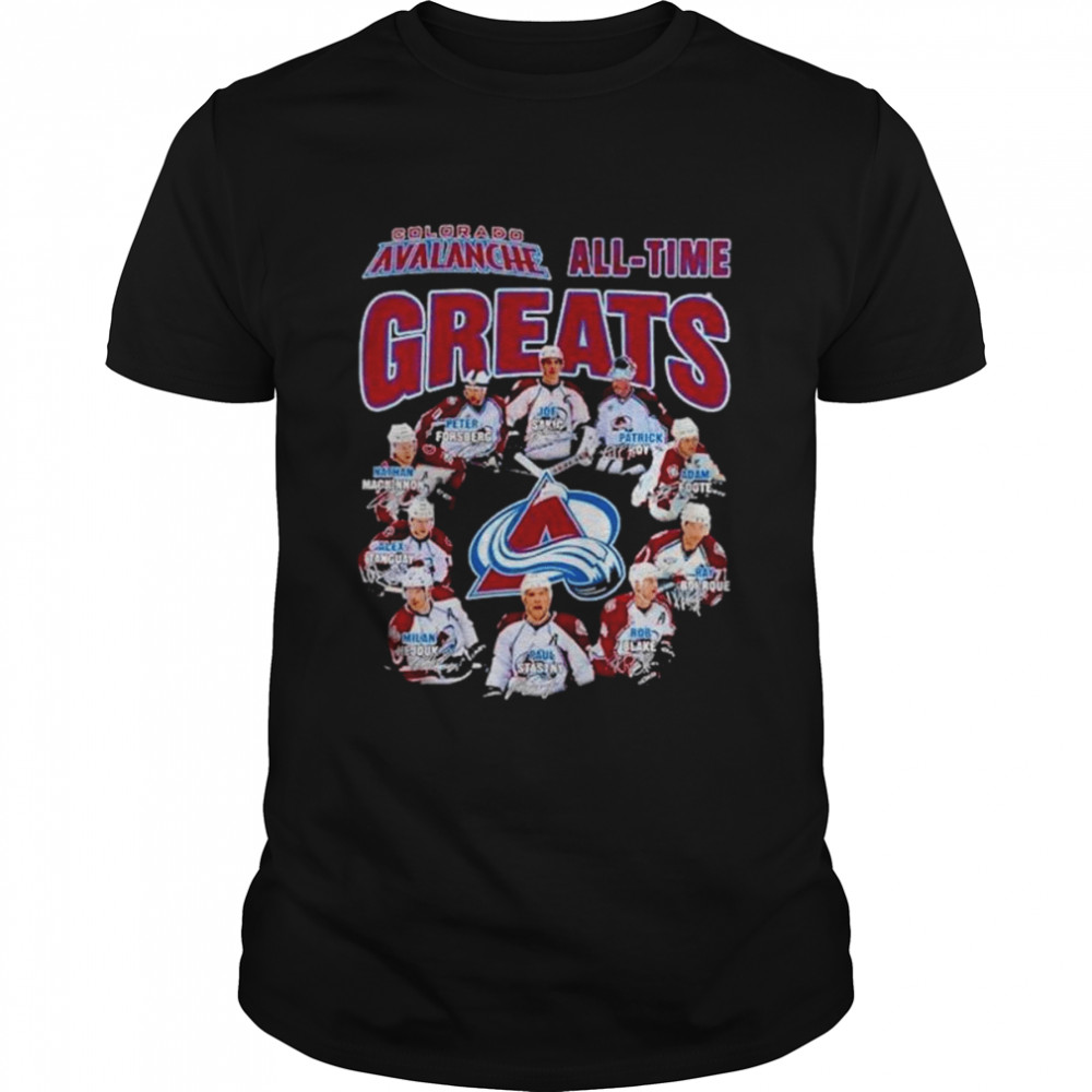 Colorado Avalanche all time greats signatures shirt