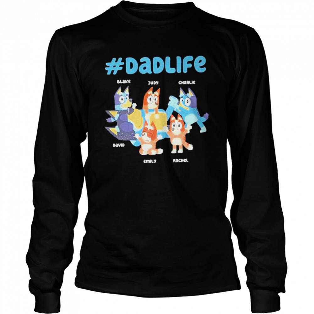 Personalized Bluey Dad Bluey Family T- Long Sleeved T-shirt