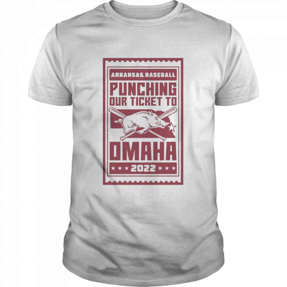 Arkansas Razorbacks Punching Our Ticket To Omaha 2022  Classic Men's T-shirt