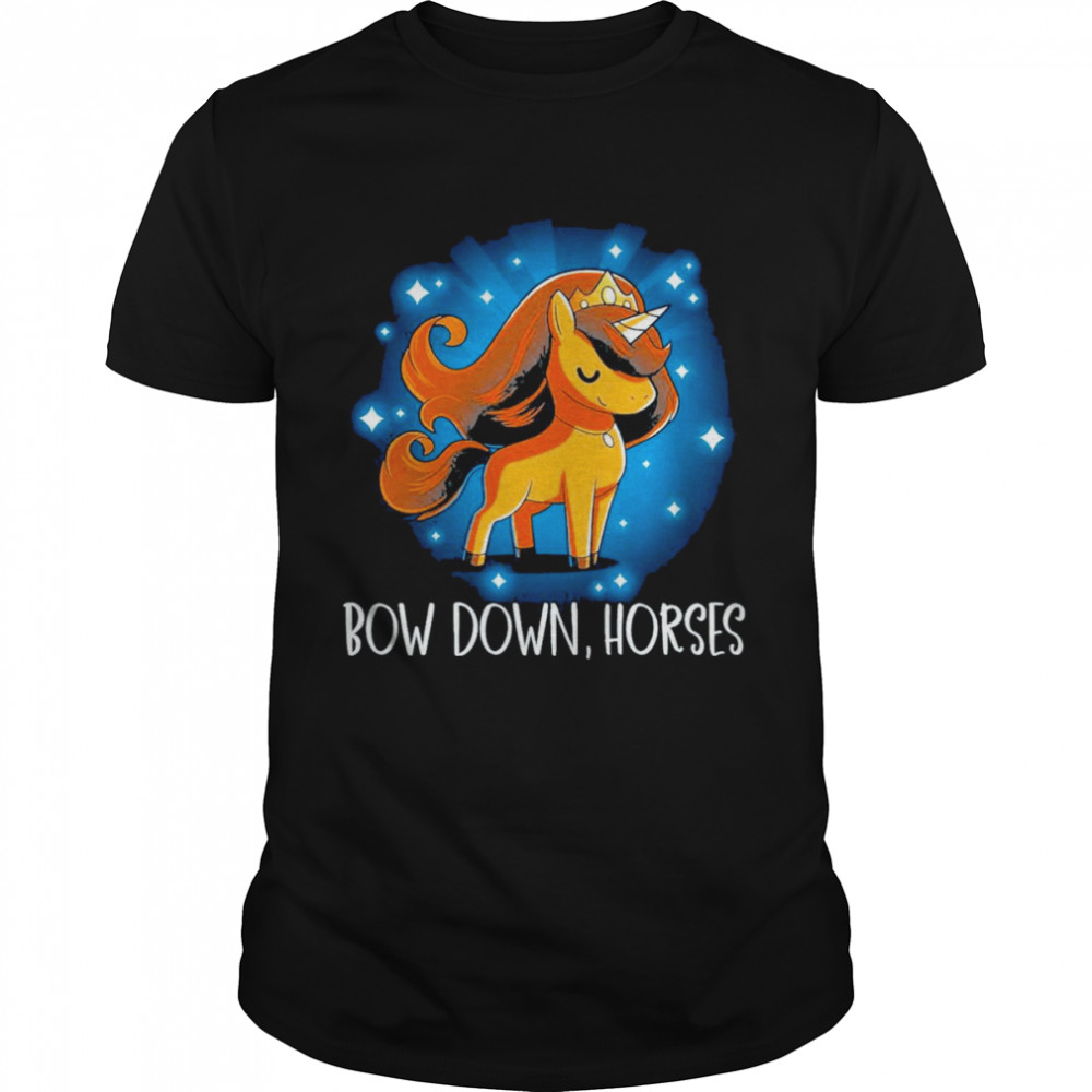 Unicorn Bow Down Horses  Classic Men's T-shirt
