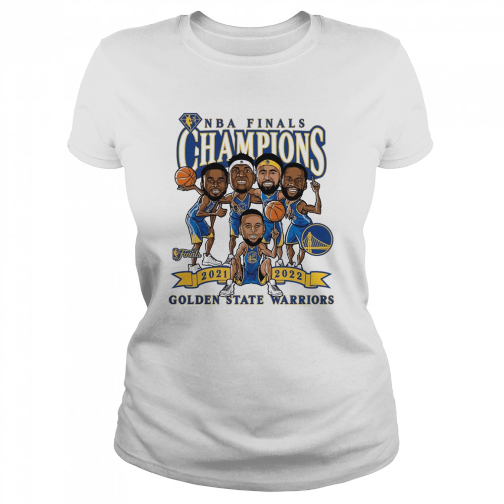 NBA Finals Champions 2021-2022 Golden State Warriors Team Caricature  Classic Women's T-shirt