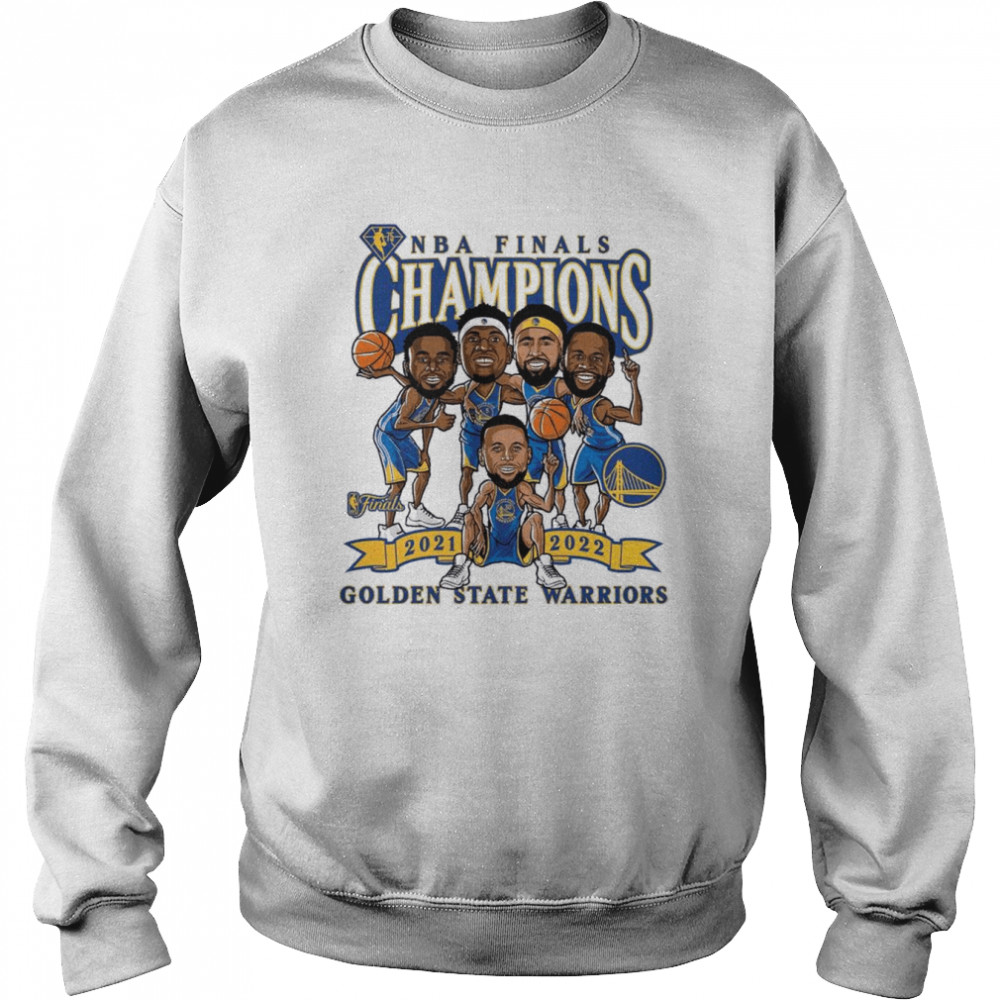 NBA Finals Champions 2021-2022 Golden State Warriors Team Caricature  Unisex Sweatshirt