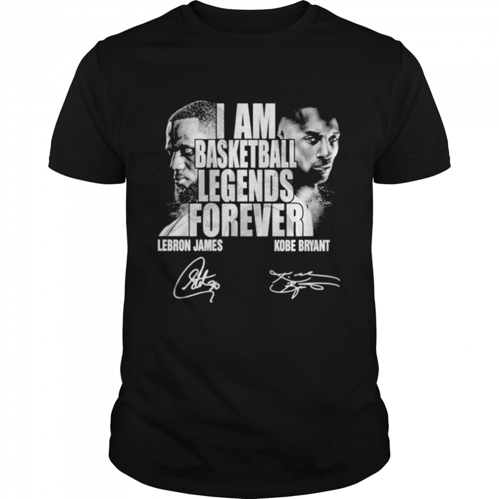 I am basketball legends forever Lebron James and Kobe Bryant signatures shirt Classic Men's T-shirt