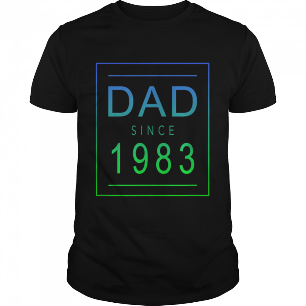 Dad Since - 1983 - 83 - Aesthetic Promoted to Daddy - Father T- B0B4JZ35LC Classic Men's T-shirt