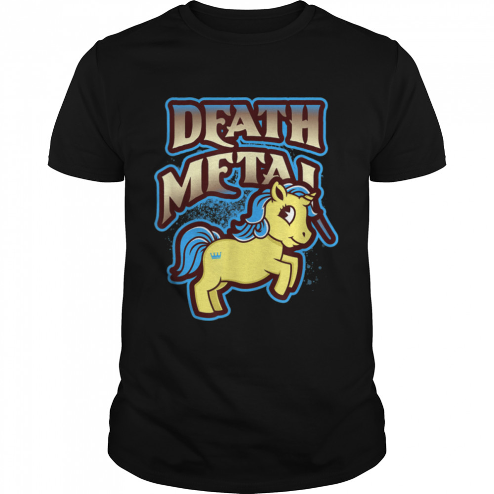 Death Metal Unicorn Cute Heavy Metal Music T- B09XC271BZ Classic Men's T-shirt