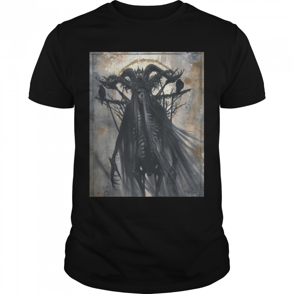 Fairy Grunge Fairycore Skeleton Dark Art Scary Horned Devil T- B0B1J5JMJ5 Classic Men's T-shirt
