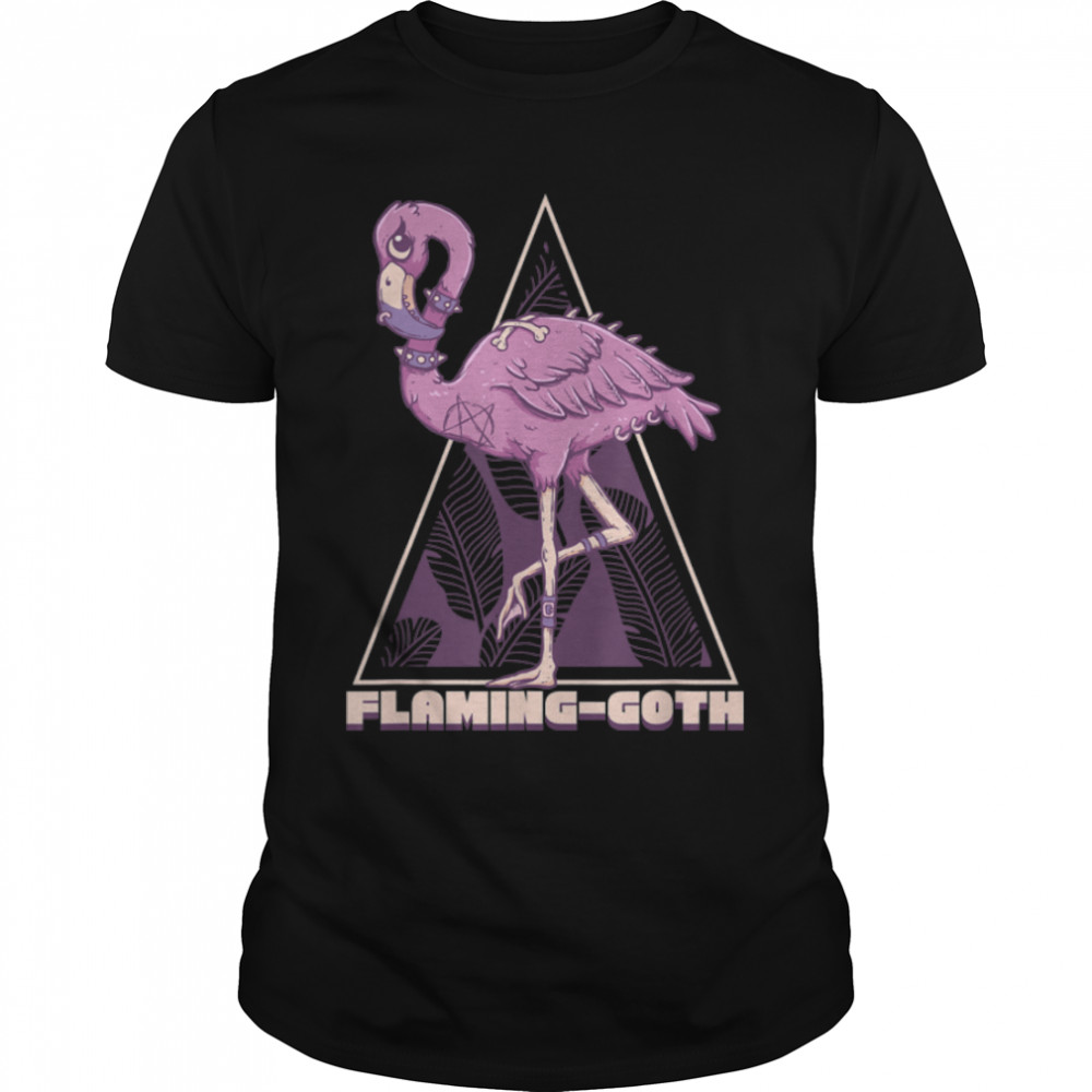 Flaming-Goth Pastel Goth Flamingo Bird Lover Emo Punk Gothic T- B0B1BJ9QC1 Classic Men's T-shirt