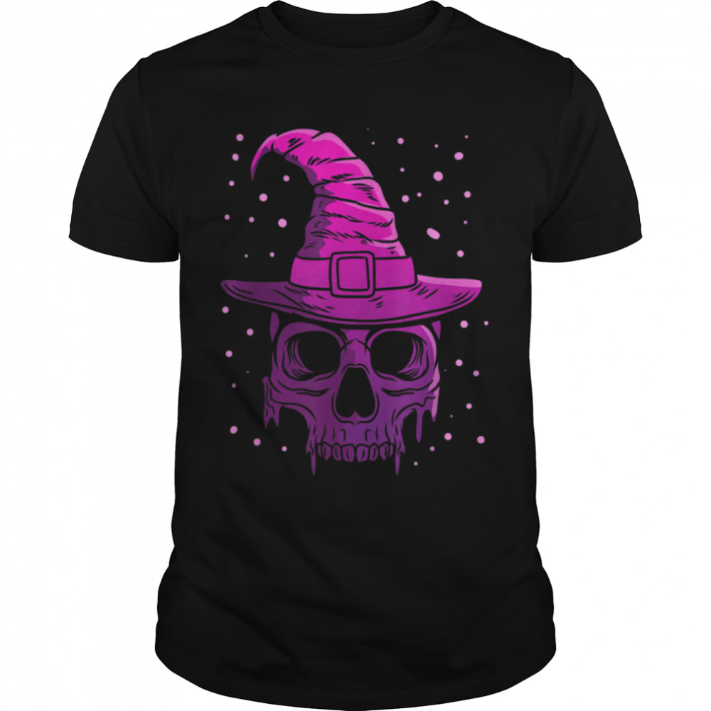Witch Skull Death Head Witchcraft Evil Sorceress Halloween T-Shirt B0B3BMD4WT