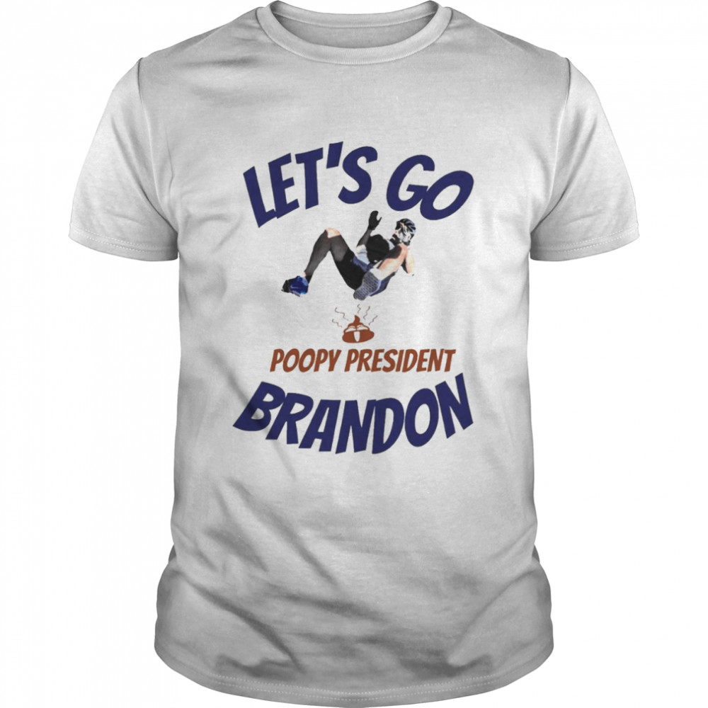 Let’s Go Brandon Poopy President Joe Biden Falls Of The Bike Shirt