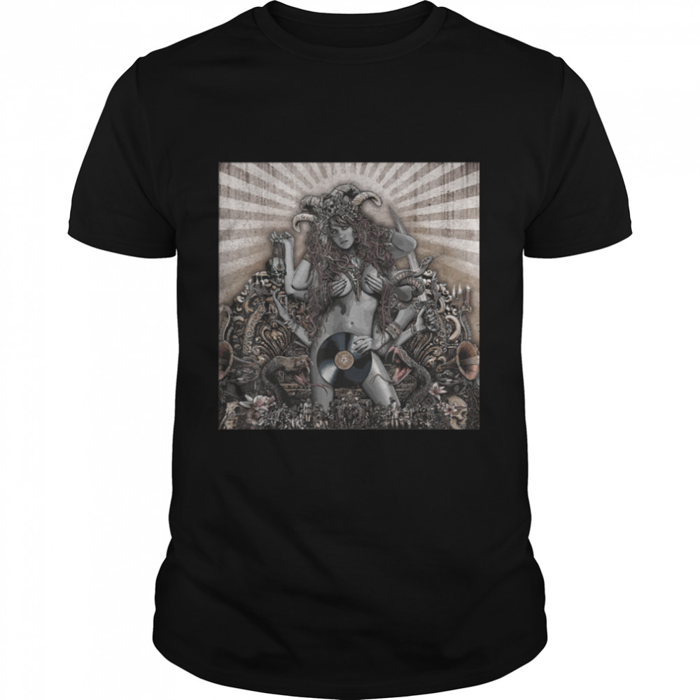 Ma Kali The Divine Mother Music vinyl Dark Grunge Art T- B0B1J6DJRC Classic Men's T-shirt