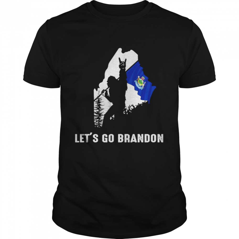 Maine America Bigfoot Let’s Go Brandon  Classic Men's T-shirt