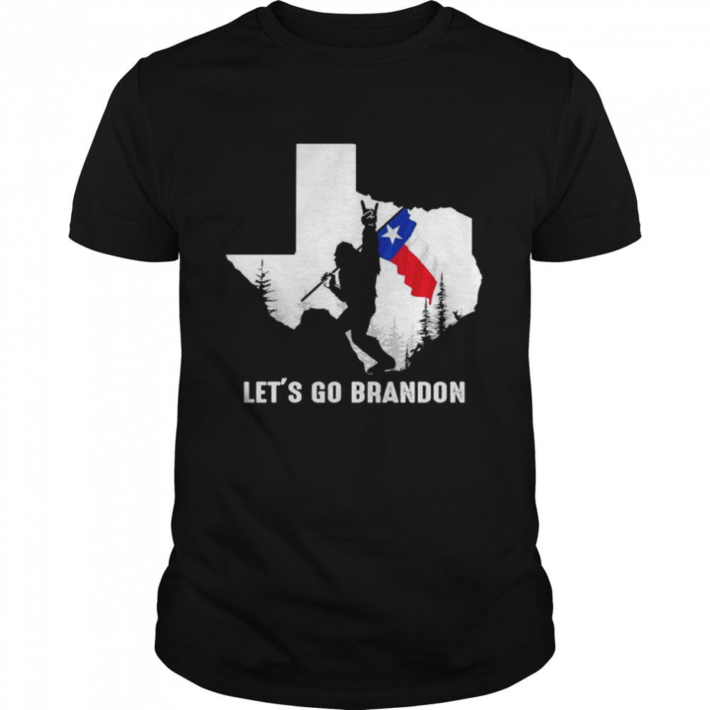 Texas America Bigfoot Let’s Go Brandon  Classic Men's T-shirt