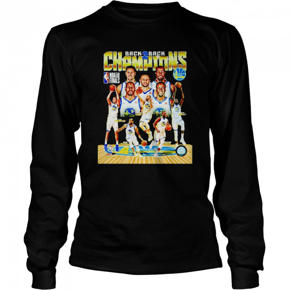 Golden State Warriors Back 2 Champions shirt Long Sleeved T-shirt