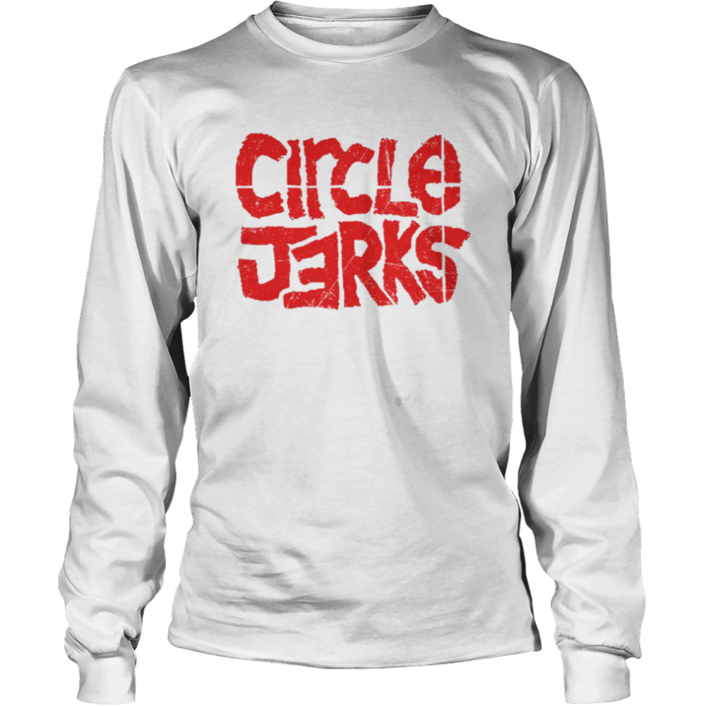 Punk Circle Distressed Circle Jerks shirt Long Sleeved T-shirt