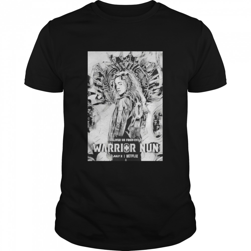 Warrior Nun Black Poster T-Shirt