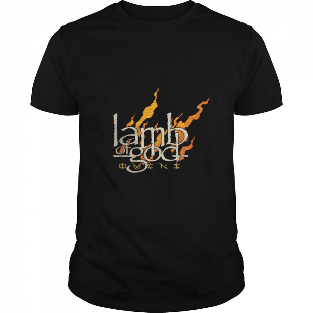 Lamb of God - Omens Fire Logo T- B0B3BYK9GB Classic Men's T-shirt