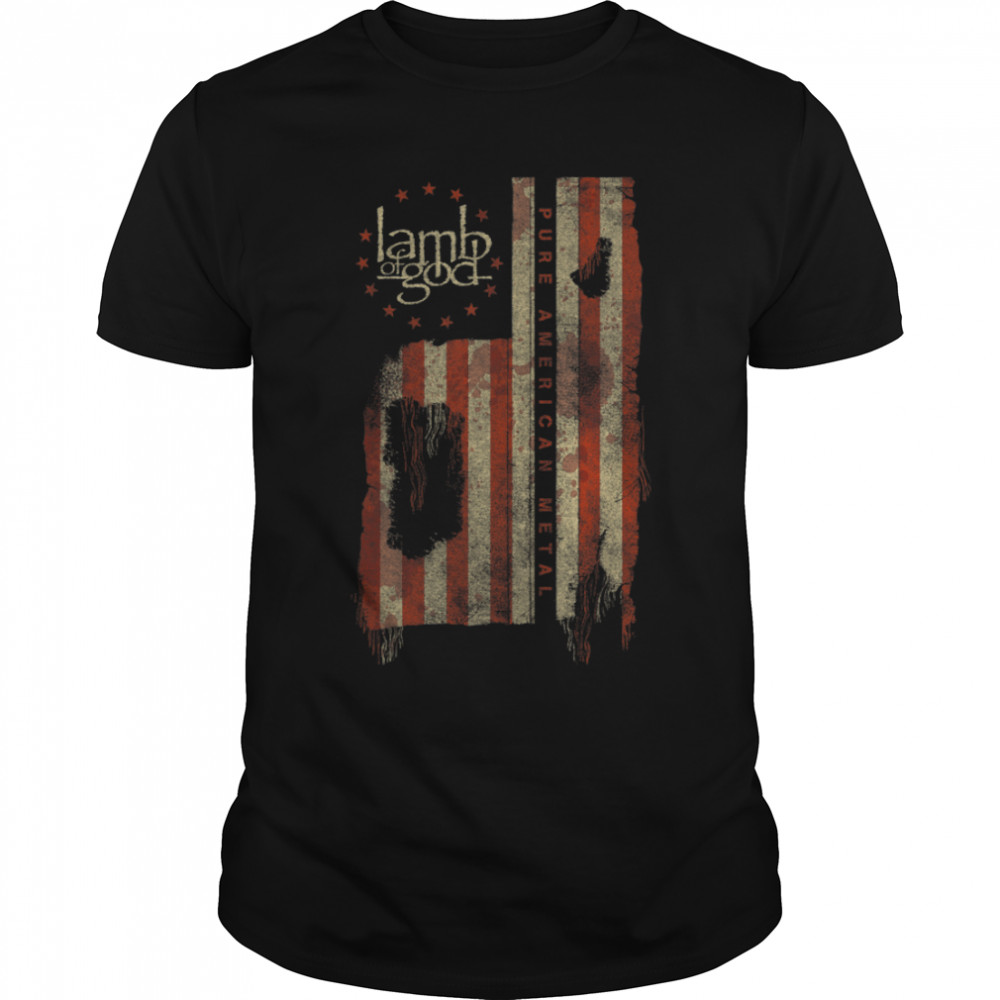 Lamb of God – Pure American Metal Flag T-Shirt B0B48ZGRBQ
