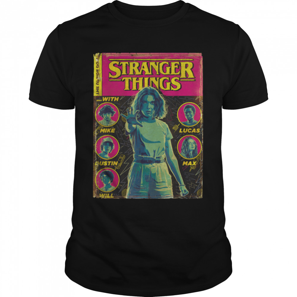 Netflix Stranger Things Group Shot Comic Cover T- B0848LTFWC Classic Men's T-shirt