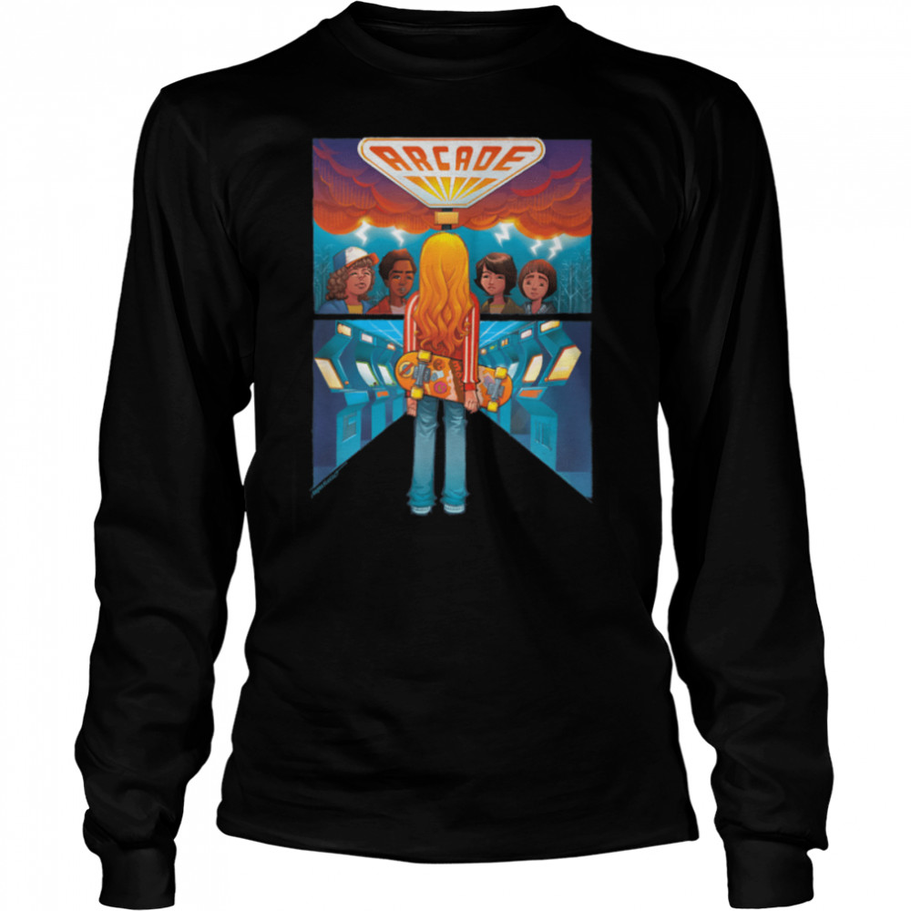 Stranger Things Fan Art Arcade Group Comic Poster T- B09TV9M7XG Long Sleeved T-shirt