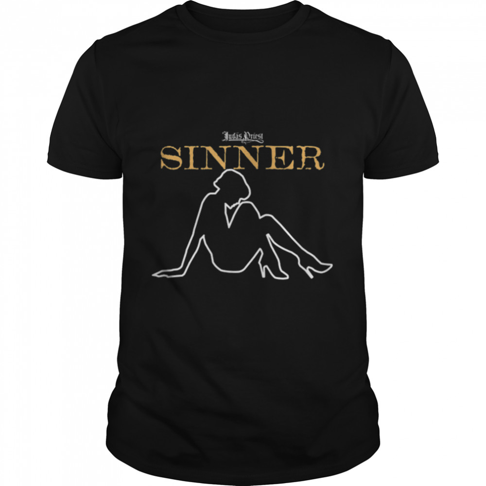 Judas Priest - Sinner Lady Silhouette T- B09XBSV499 Classic Men's T-shirt