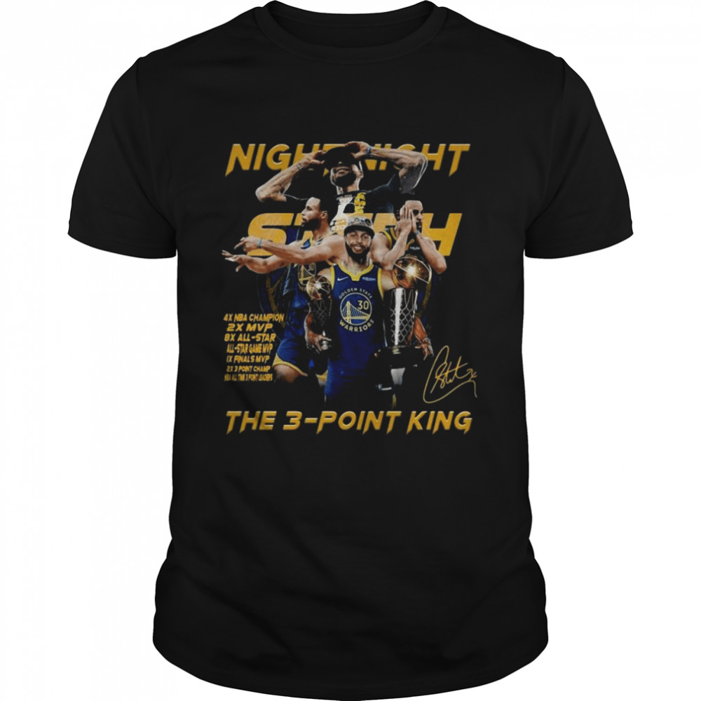Steph Curry Night Night The 3-point King Signatures Of The Golden State Warriors  Classic Men's T-shirt