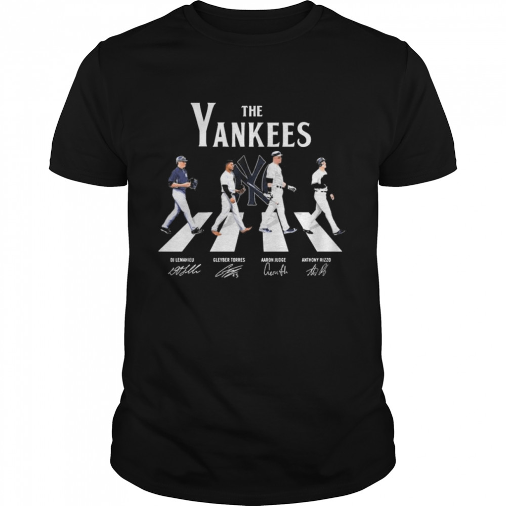 The Yankees Dj Lemahieu Gleyber Torres Aaron Judge And Anthony Rizzo Abbey Road Signatures Shirt