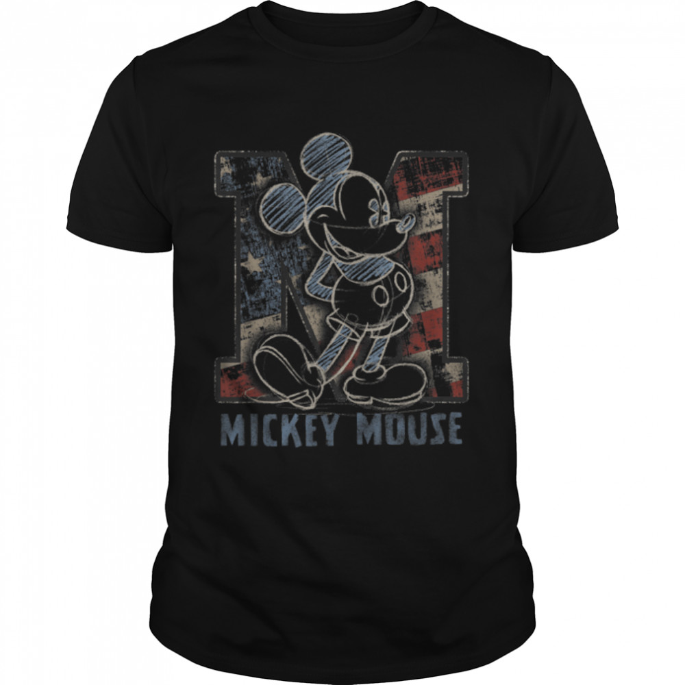 Disney Americana Mickey Sketch T- B07DR4CM7V Classic Men's T-shirt