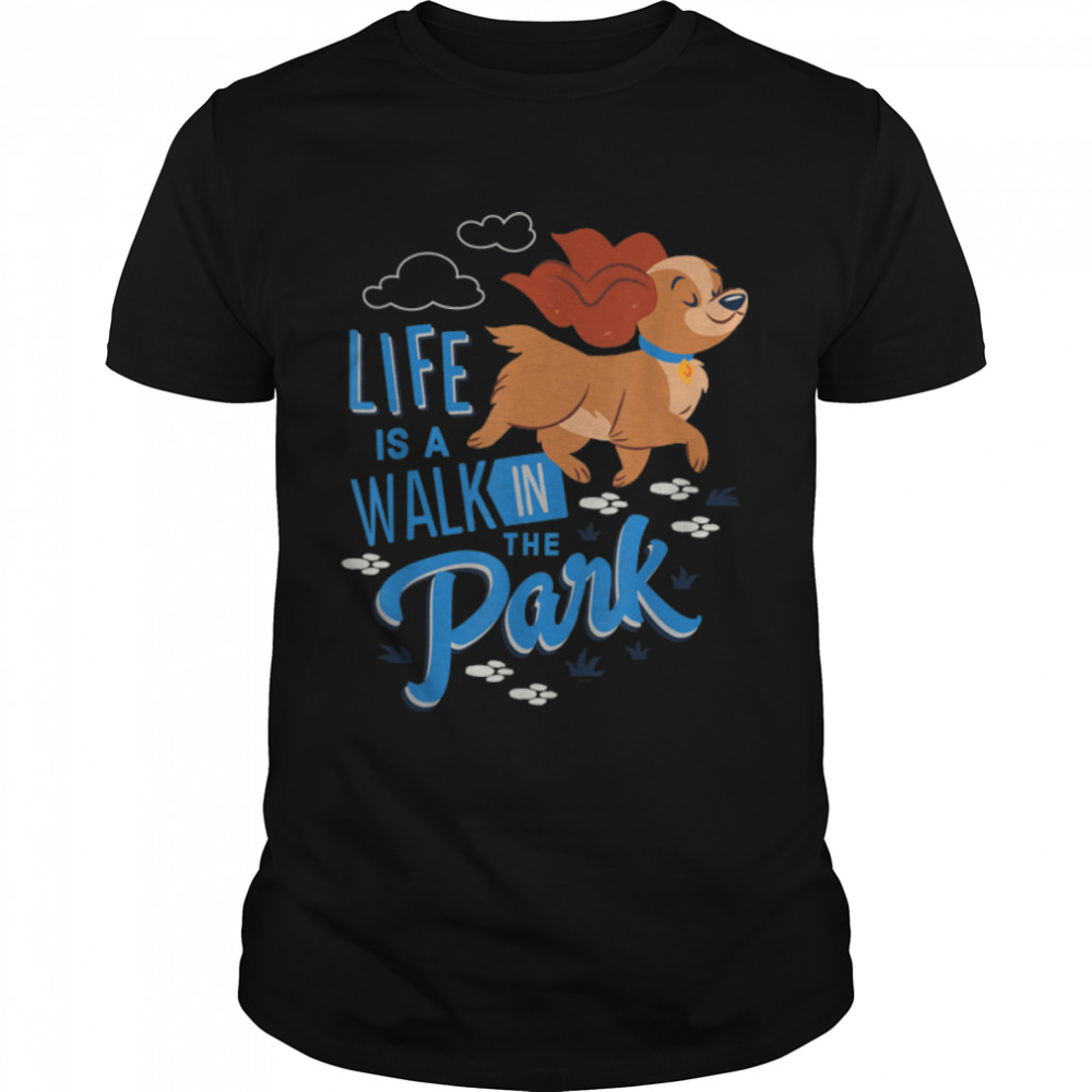Disney Dogs Lady Life is a Walk in the Park T- B09QTYD58Z Classic Men's T-shirt