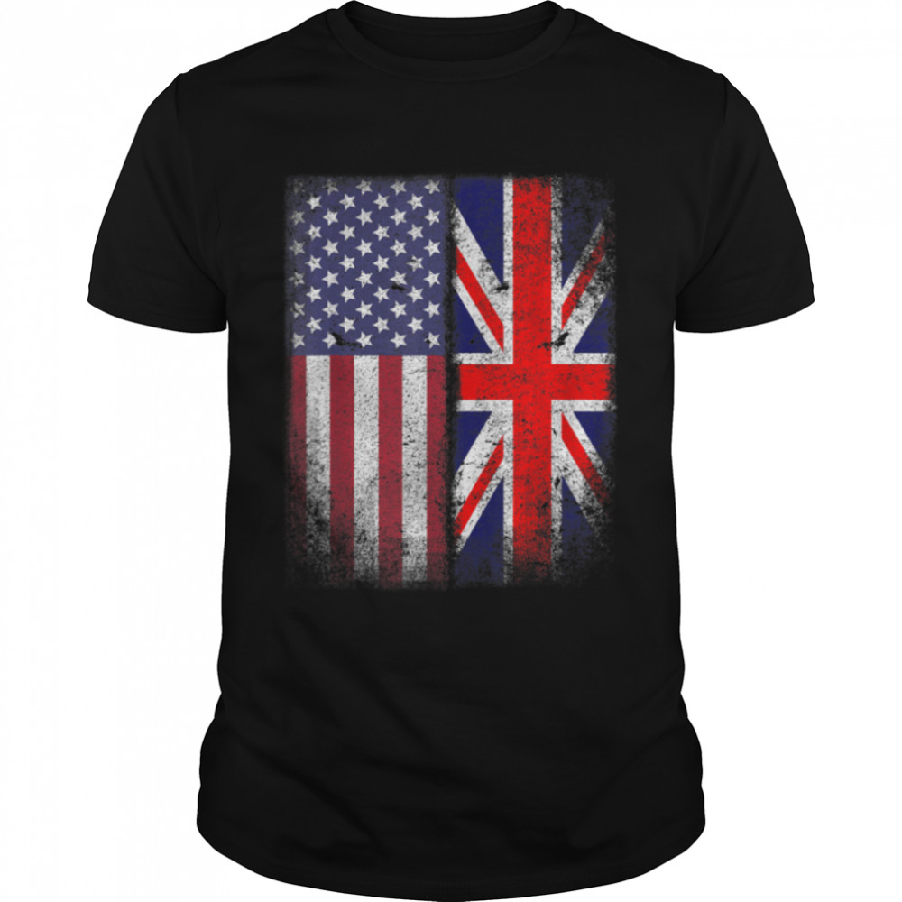 British American Flag Union Jack England Usa T-Shirt B07KW4L6N6