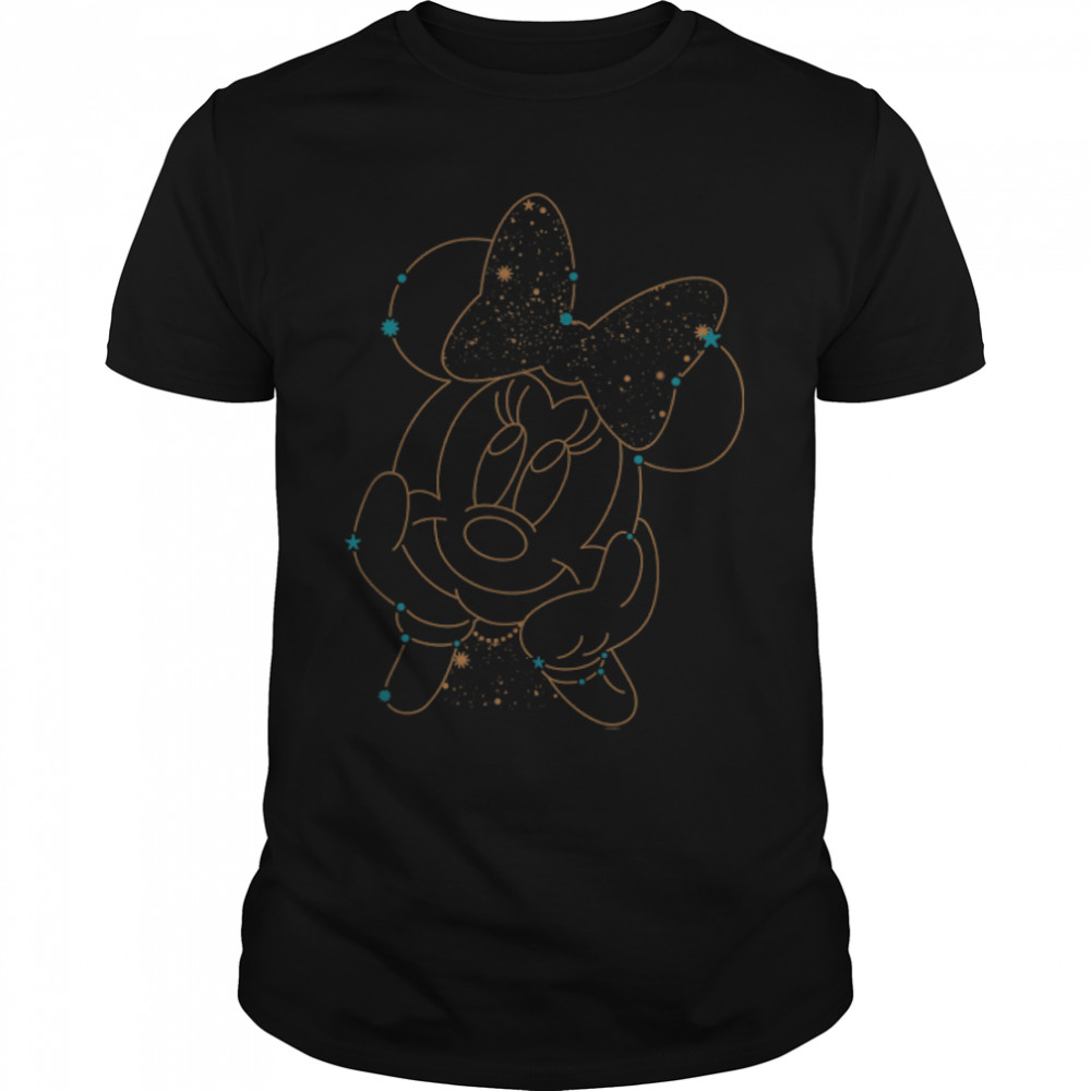 Disney Minnie Mouse Face Constellation T-Shirt B09V9VYMXH