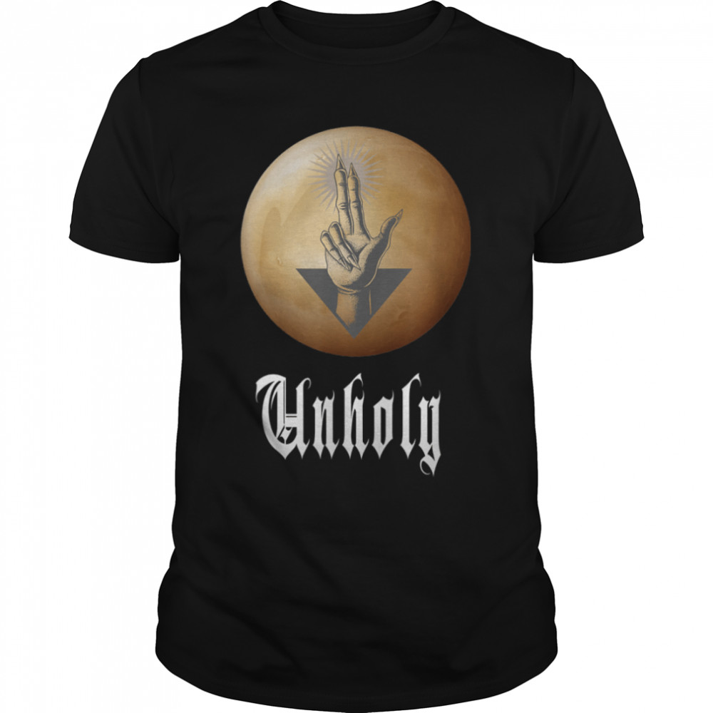 Unholy, Satanic, Devil, Gothic, Full Moon, Satan T-Shirt B09PZ1Y6YJ