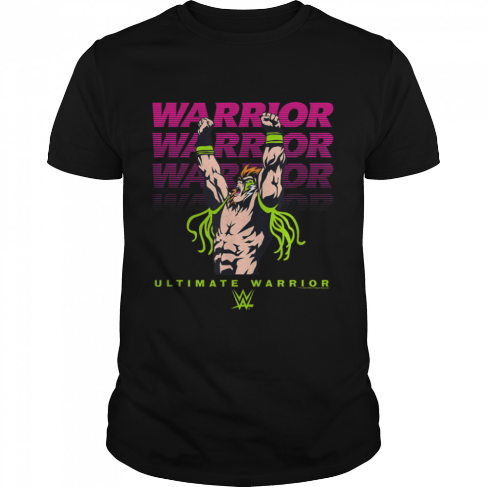 WWE Ultimate Warrior Text Stack Comic Cover T- B0B4YXF1Y7 Classic Men's T-shirt