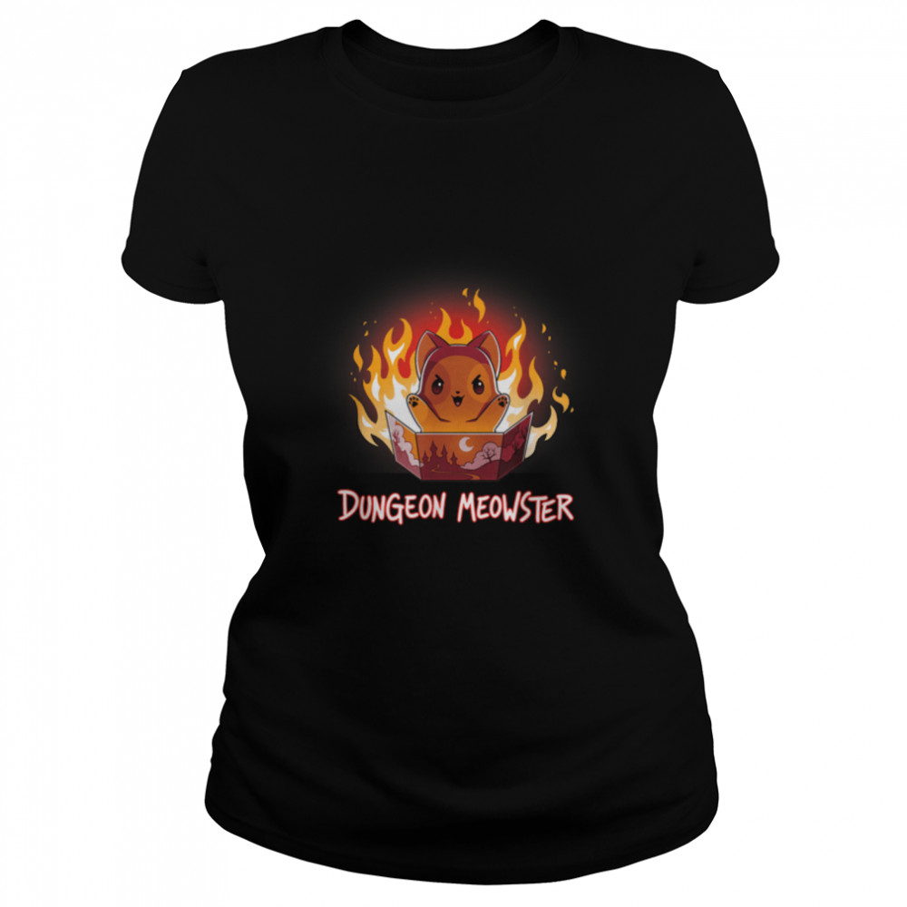 Dungeon Meowster  Cat DM Role Player RPG Tabletop Gamer T- B09W34Z71T Classic Women's T-shirt