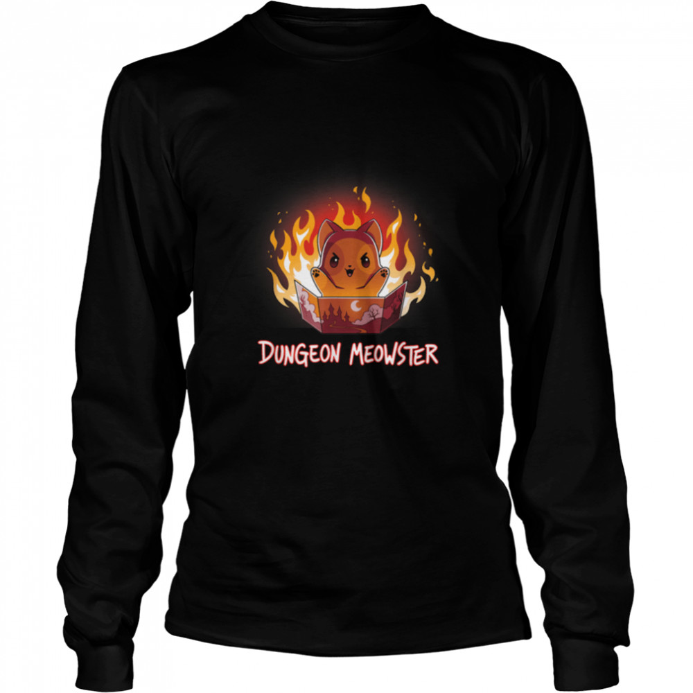 Dungeon Meowster  Cat DM Role Player RPG Tabletop Gamer T- B09W34Z71T Long Sleeved T-shirt