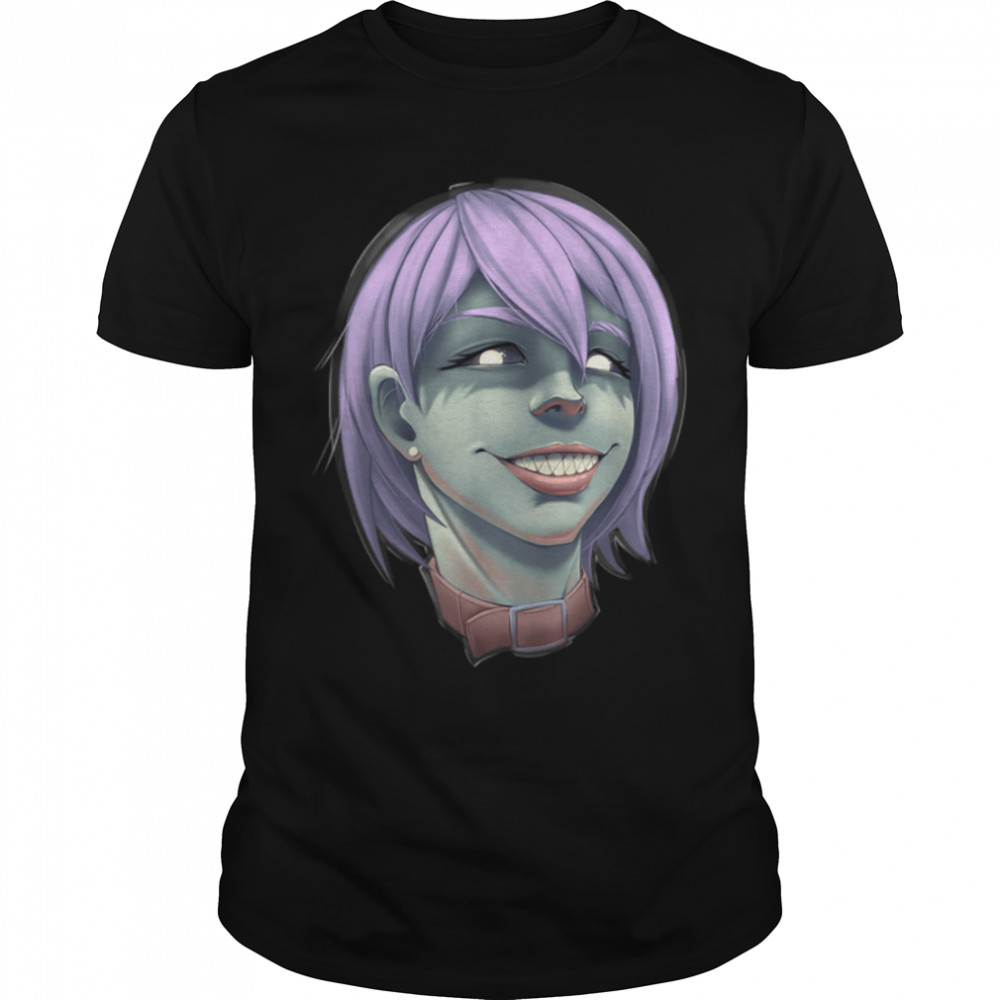 Pastel Goth Zombie Head Portrait Halloween Gothic Emo Punk T-Shirt B0B1VCYT2T