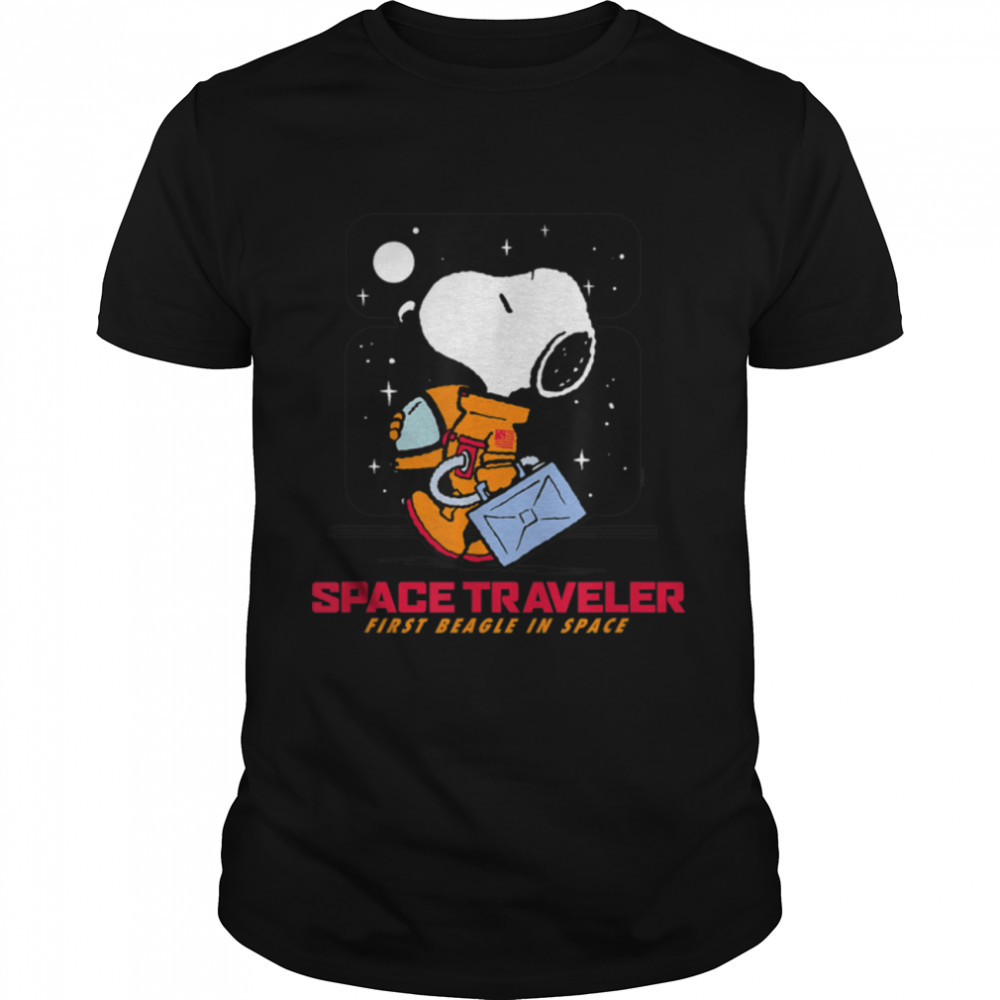 Peanuts Space Traveler Snoopy T- B07SK4V18X Classic Men's T-shirt
