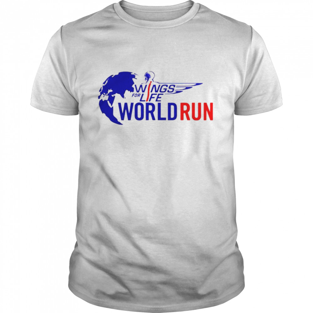 Wings for life world run shirt