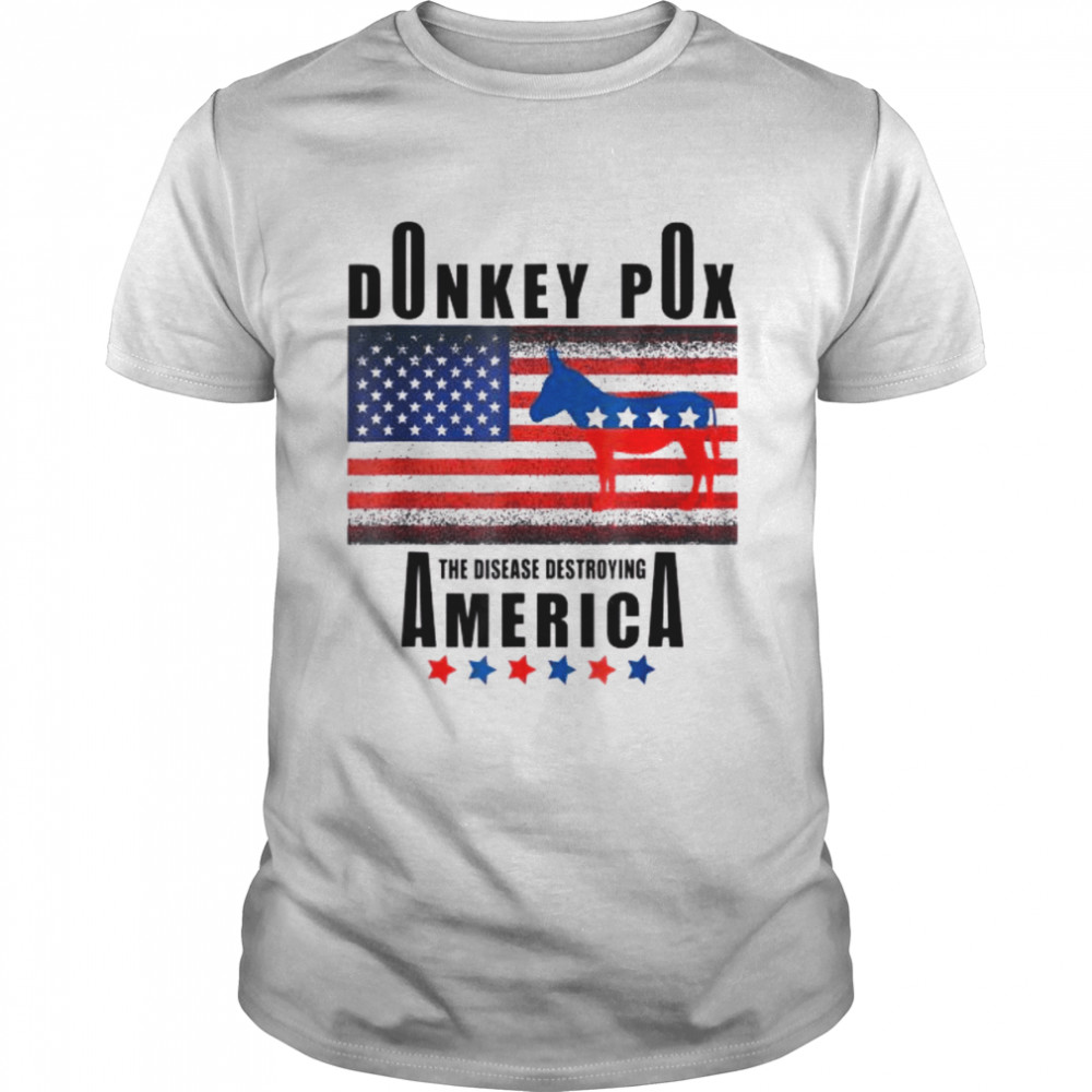 Anti biden donkey pox the disease destroying america shirt Classic Men's T-shirt