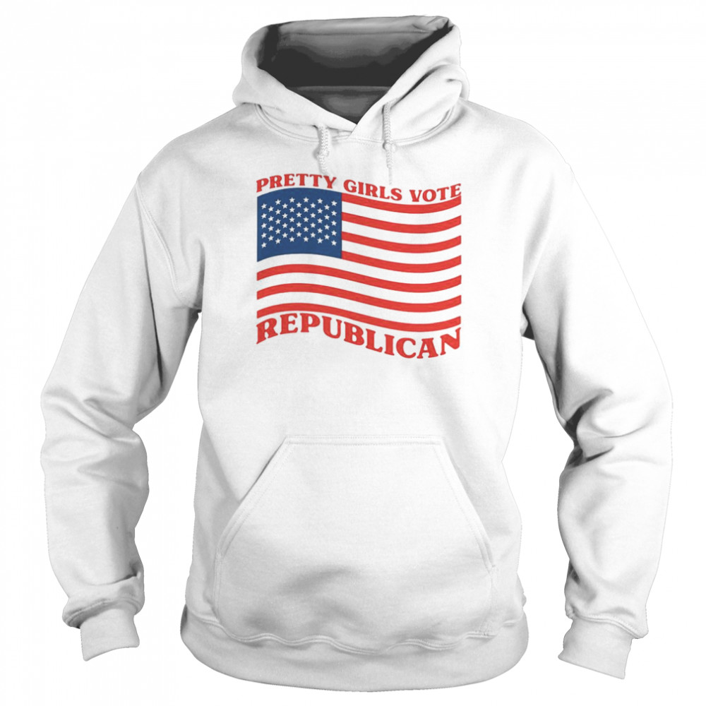 Pretty girls vote republican American flag shirt Unisex Hoodie