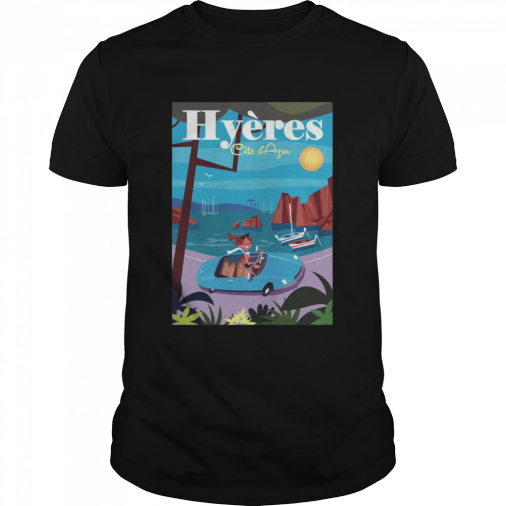 Riding A Car Hyeres France T- Classic Men's T-shirt