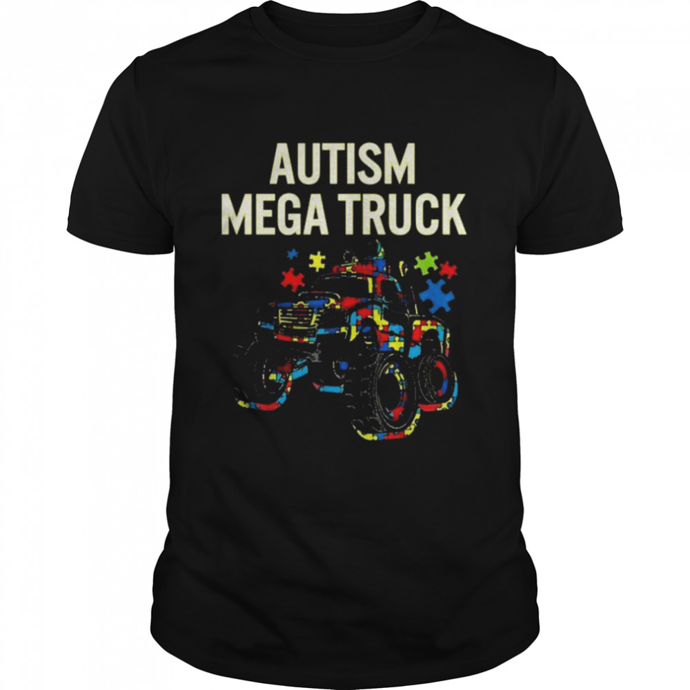 Autism mega truck monster truck autism awareness shirt
